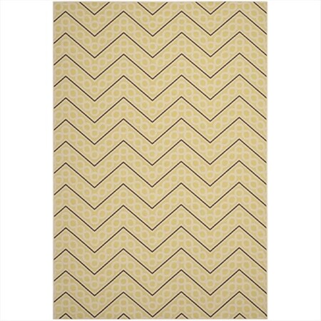 Safavieh 8 x 11 ft. Rectangle- Indoor - Outdoor Hampton Green And Ivory Power Loomed Rug HAM513AG-8